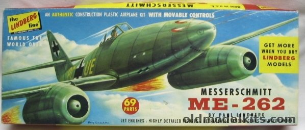 Lindberg 1/48 Messerschmitt Me-262, 538-100 plastic model kit